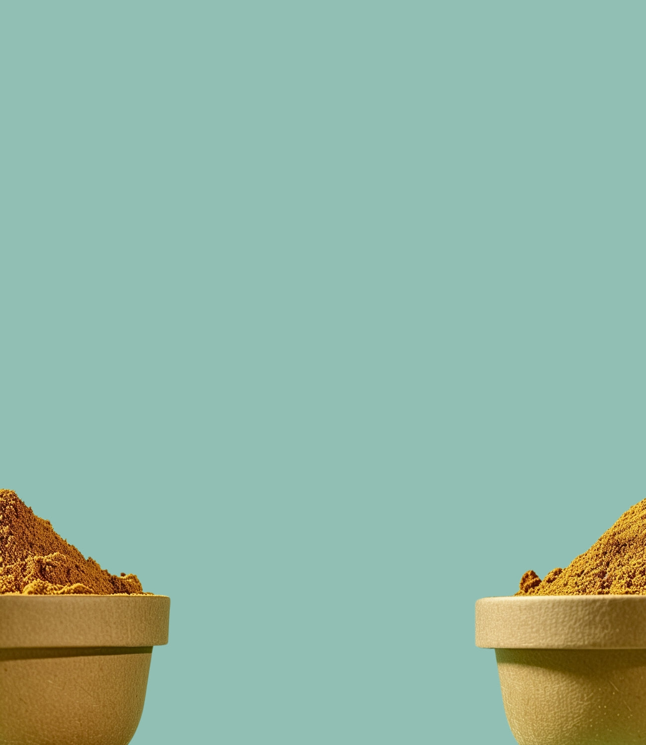 Image d'un pot de curry en poudre coupé en deux moulu par Flaavup®