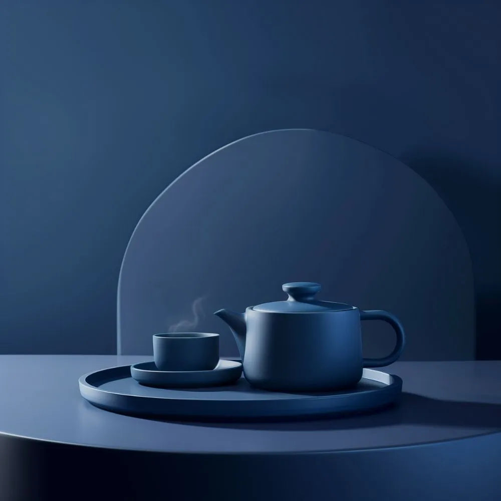 Ambiance nuit avec une théière remplie de tisane nuit calme