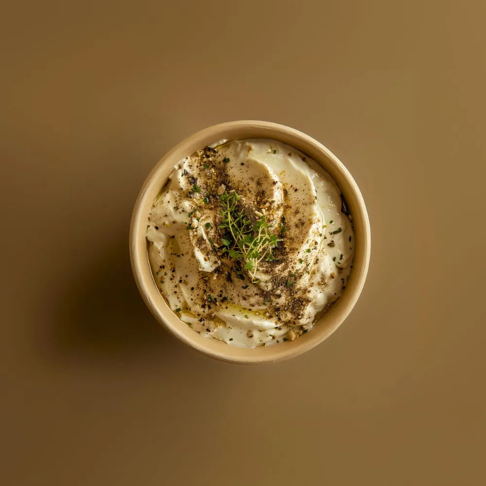 Crème de pois chiche sublimée avec le zaatar libanais