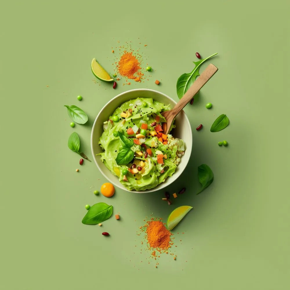 Image d'un bowl rempli de guacamole fait avec notre mélange d'épices