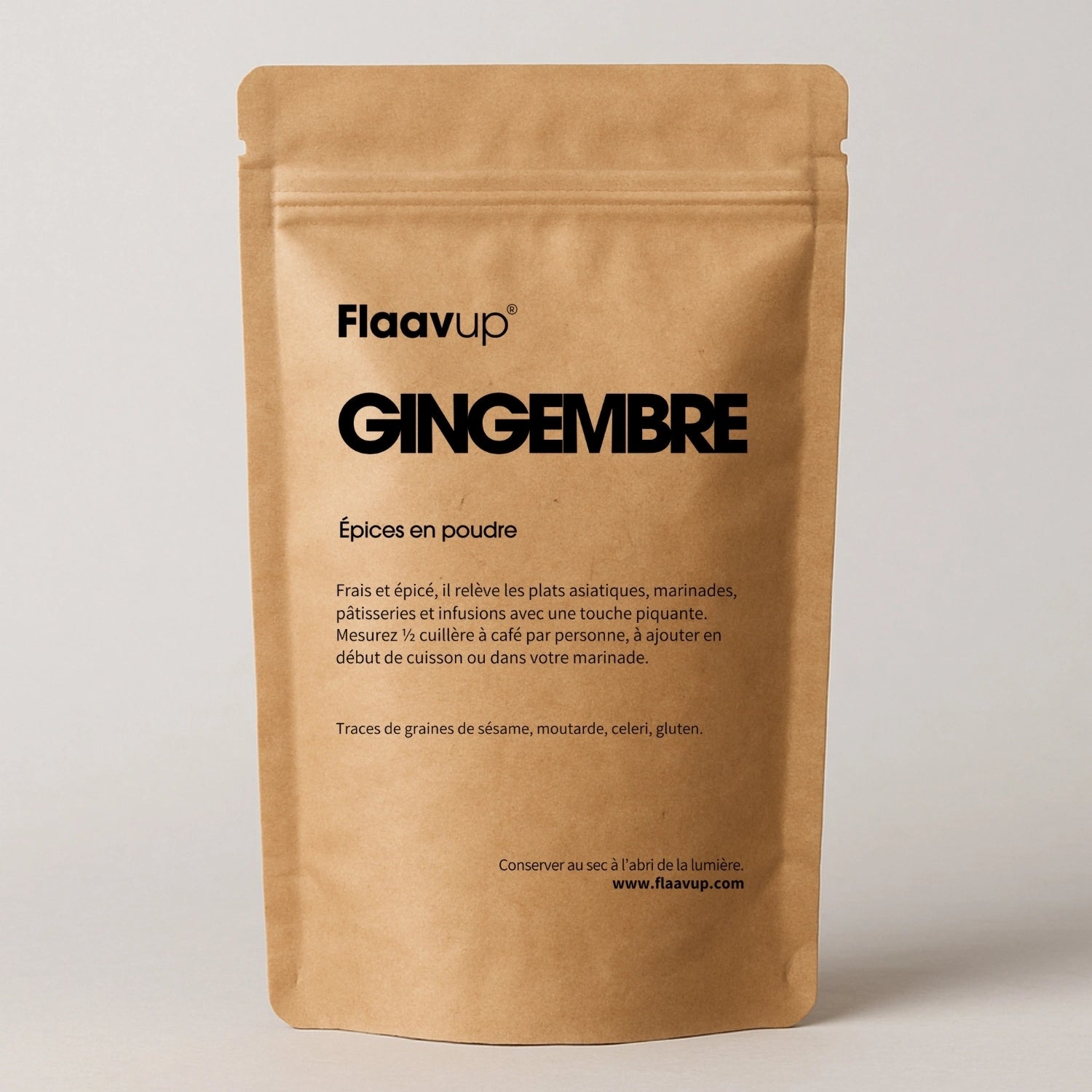 Paquet de gingembre en poudre