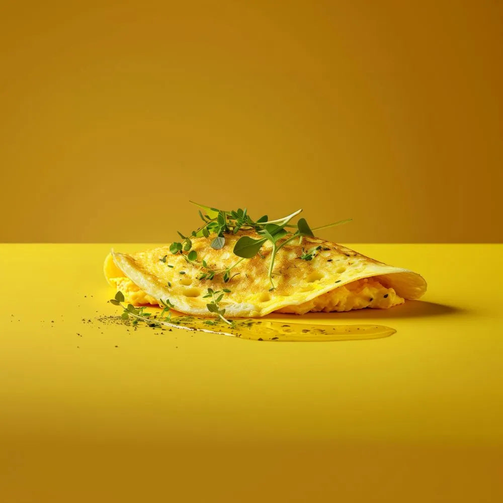 Omelette cuisinée avec le mélange d'épices omelette qui est notre best seller