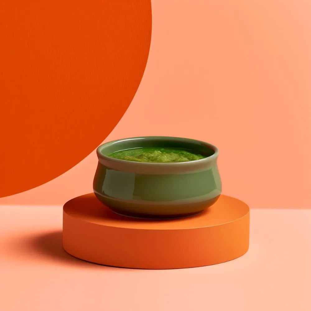 Bol rempli de sauce anis vert pour le poulet