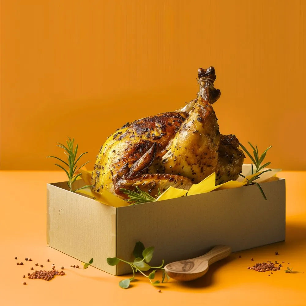 Poulet cuit au four avec des graines de moutarde