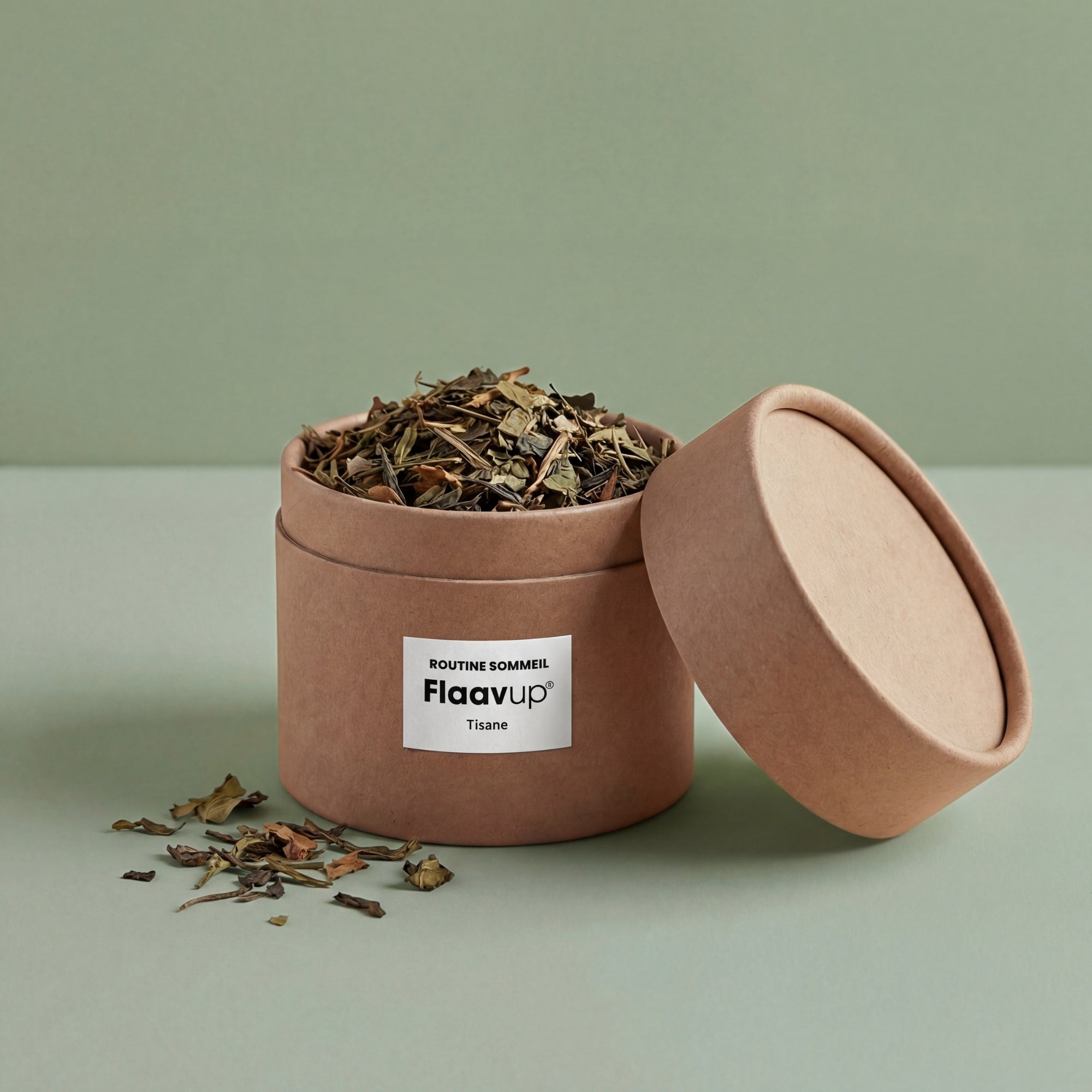 Boîte kraft avec étiquette pour cône scellé