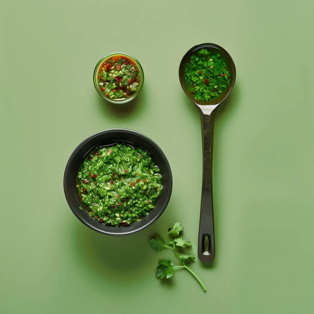 Sauce chimichurri préparée avec le mélange d'épices
