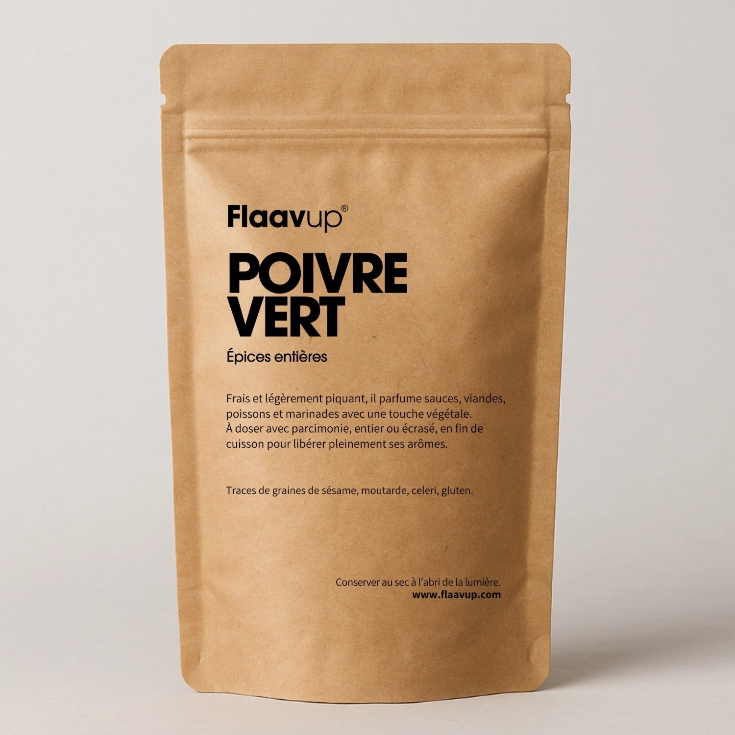 Paquet de grains de poivre vert
