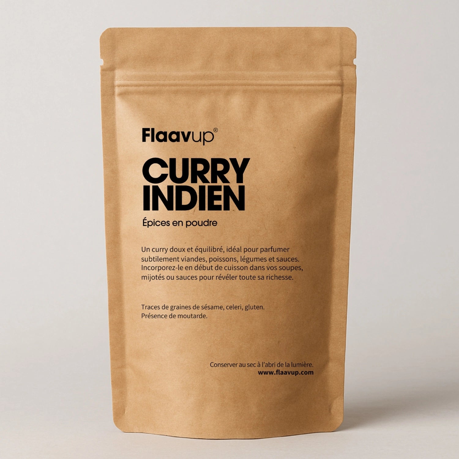 Paquet de curry indien en poudre