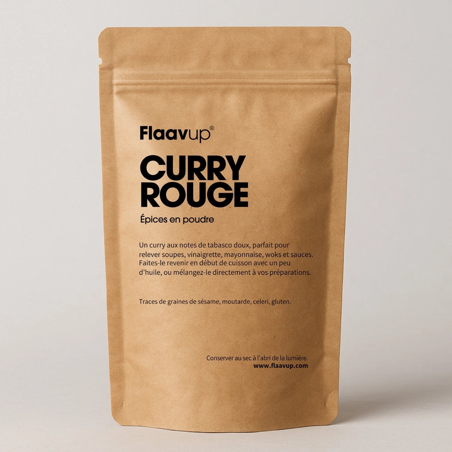 Paquet de curry rouge en poudre