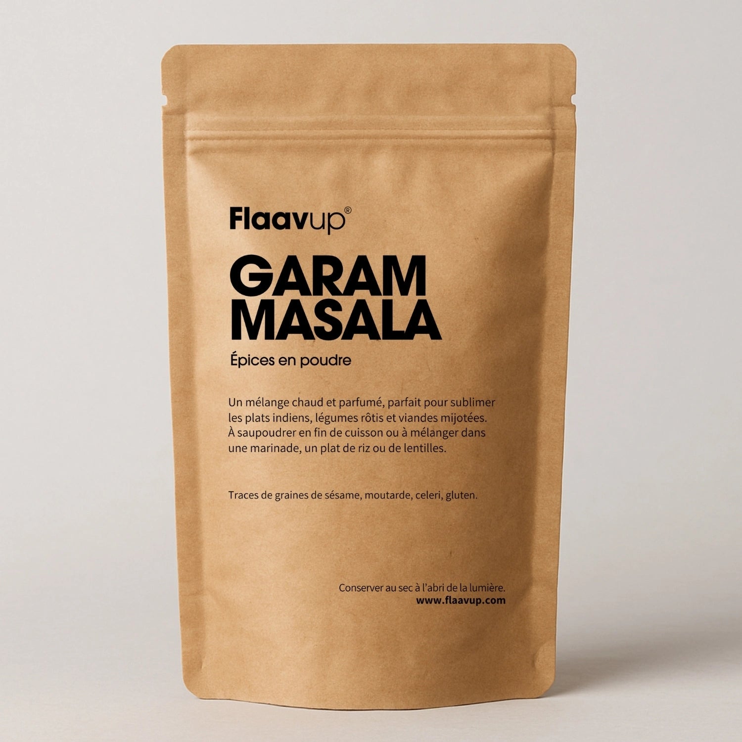 Paquet de garam masala en poudre