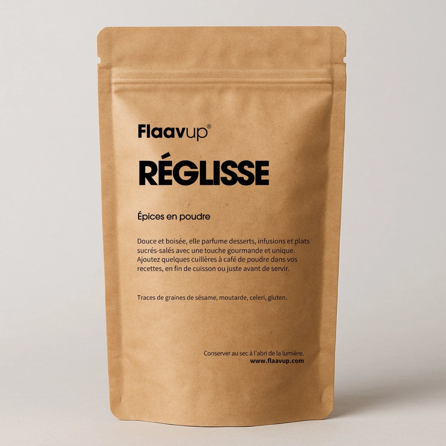 Paquet de réglisse en poudre
