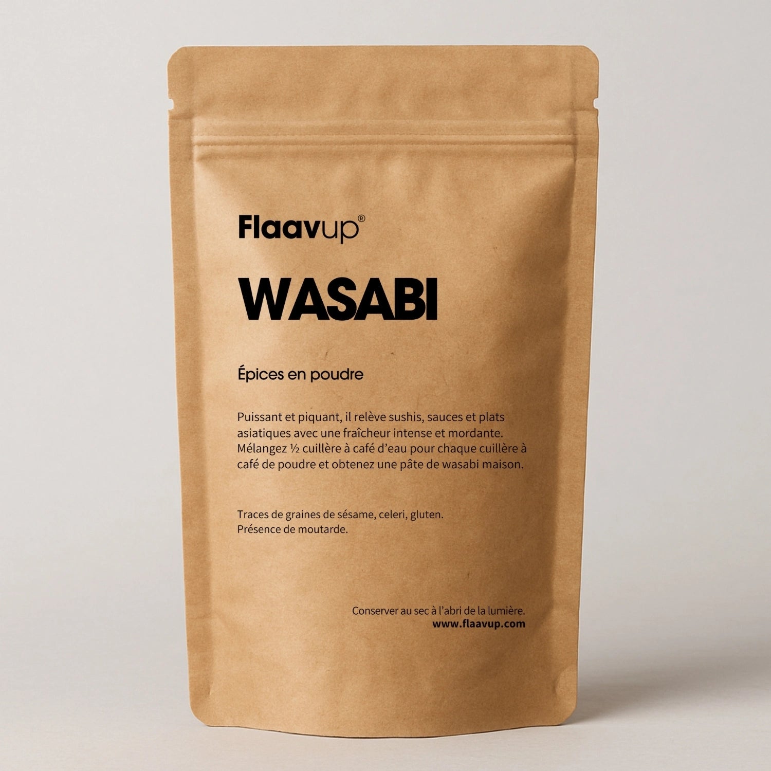 Paquet de wasabi en poudre