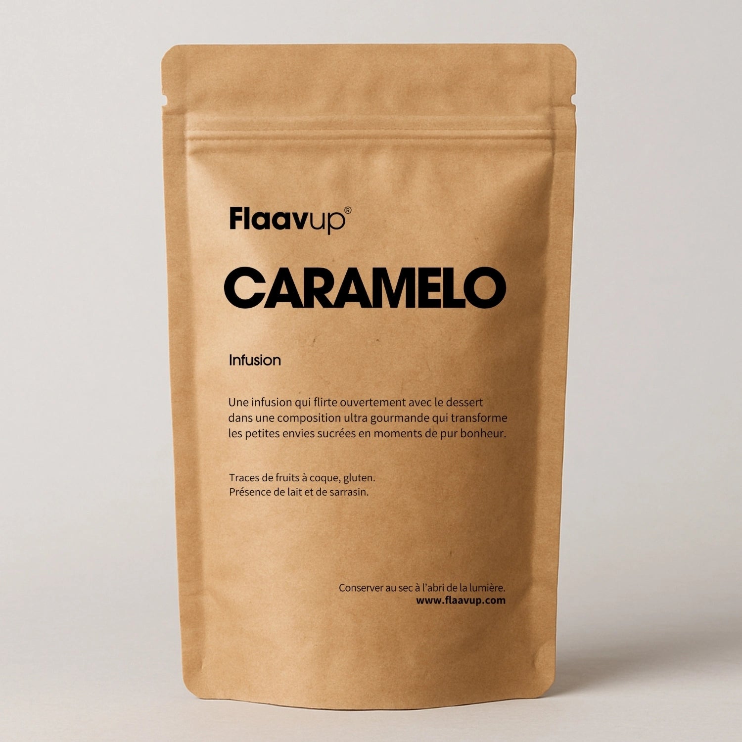 Paquet d'infusion gourmande au caramel