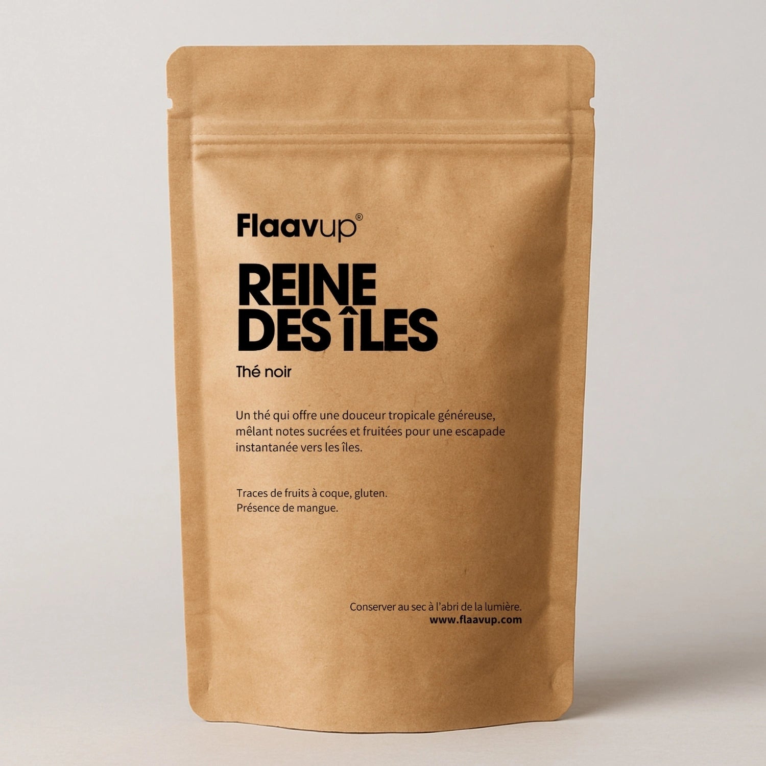 Paquet de thé noir à la mangue