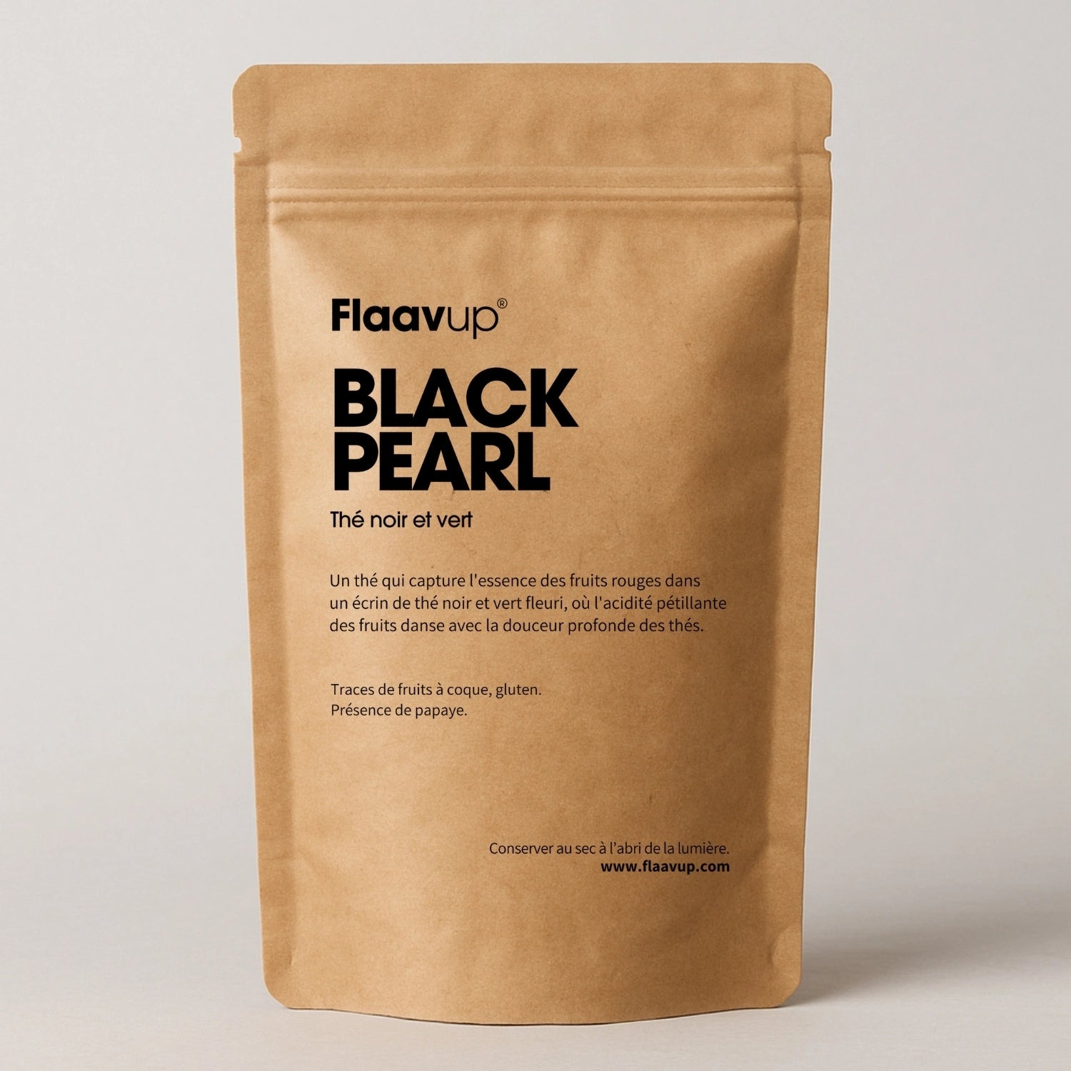 Paquet de thé noir et vert fraise framboise