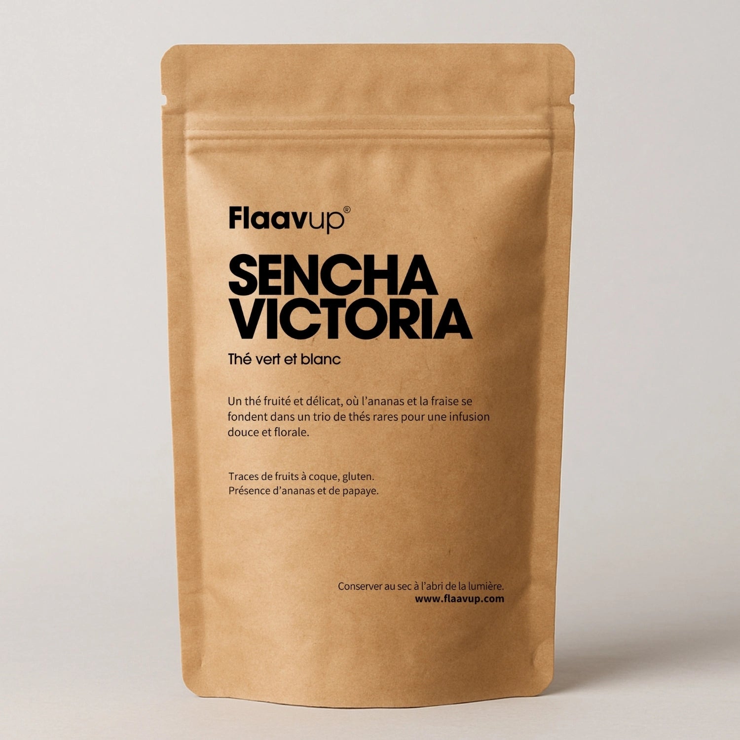 Paquet de thé vert Sencha et blanc ananas fraise