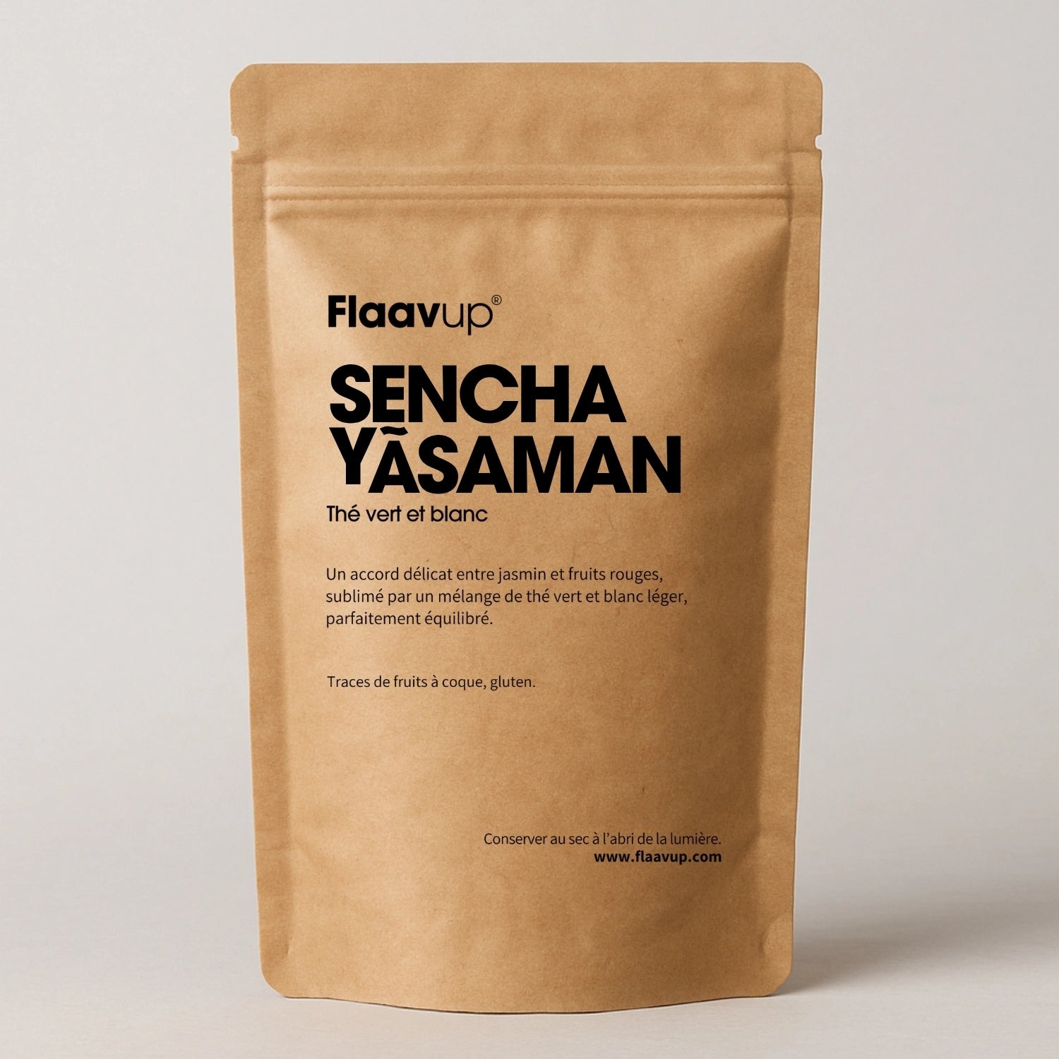 Paquet de thé vert Sencha et thé blanc au jasmin